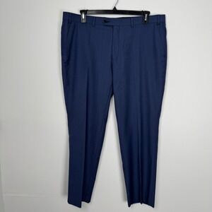 Lauren Ralph Lauren Mens Blue Wool Blend Dress Pants Slacks 40W x 30L Stretch
